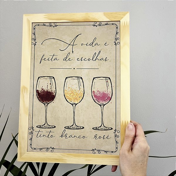 Quadro Decorativo tema Vinhos