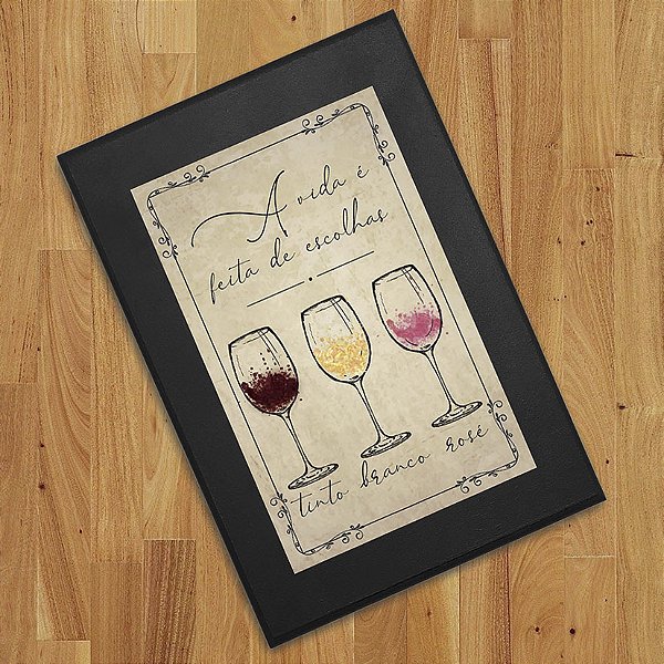 Quadro Decorativo para tema Vinhos
