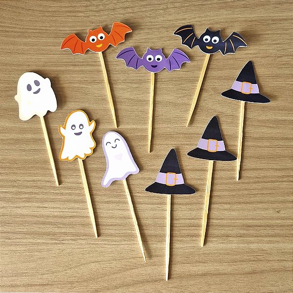 Topo para Docinhos no tema Halloween (com 9 Unidades)
