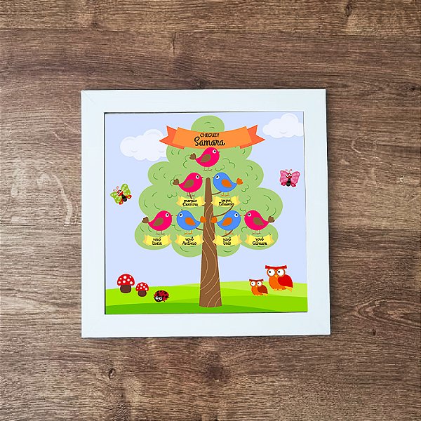 Quadro Infantil Árvore da Família