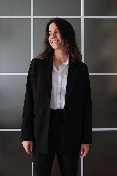 Blazer camurça preto