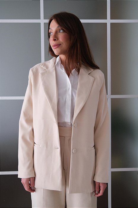 Blazer camurça marfim