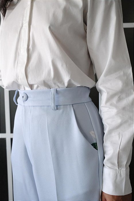 Calça elástico lírios