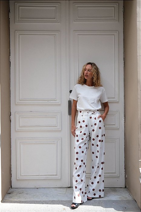Calça wide truffle