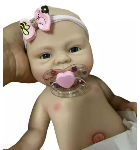 Bebe reborn menina silicone solido molinho realista miniatura extra extra, extra