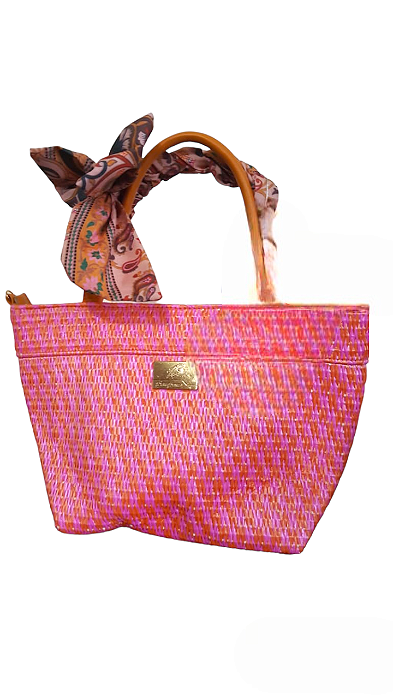BOLSA RAFIA COLOR DETALHE LENCO HAPPY HOUR - BANA BANA
