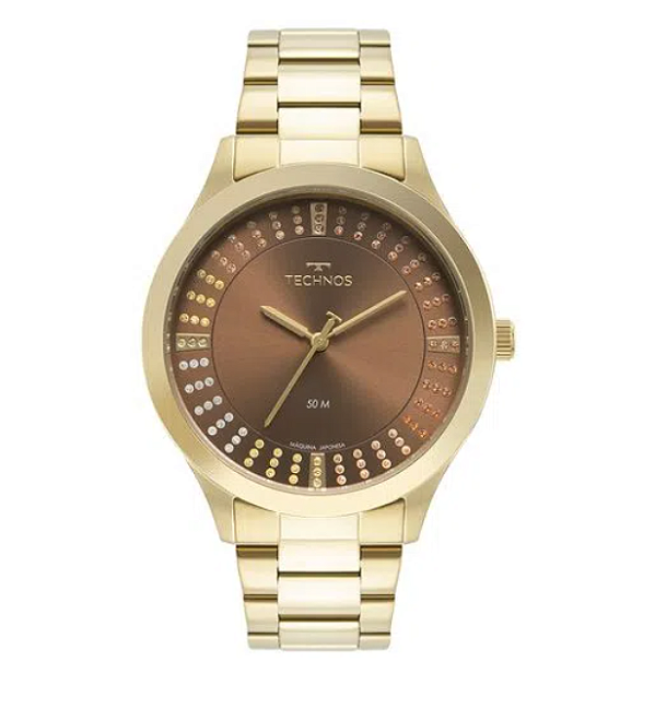 RELOGIO FEM TECHNOS ACO DOURADO 2036MQE/1M