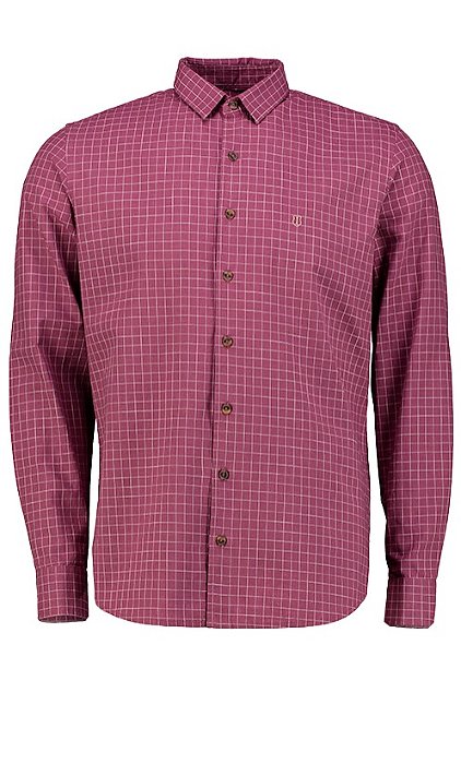 CAMISA INDIVIDUAL ML SLIM FIO TINTO XADREZ ROSA MEDIO 1/4 tam 1 e 4