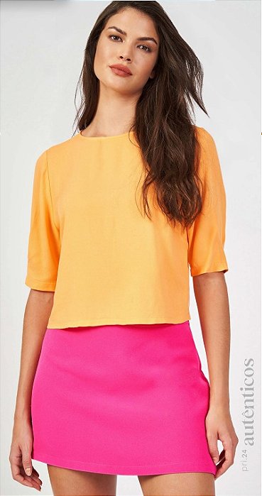 BLUSA ACOSTAMENTO FASHION FEM ML TANGERINA 40