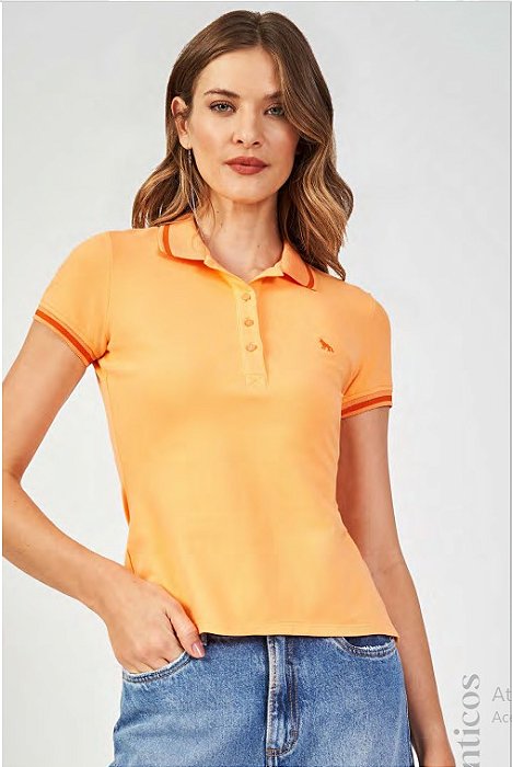 POLO FEM ACOSTAMENTO FASHION MC TANGERINA P