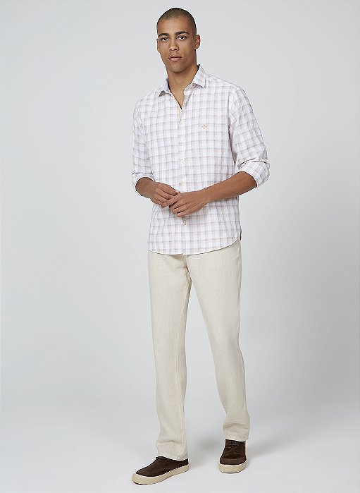 CAMISA MASC ML DUDALINA SLIM FT XADREZ SPACE DYED