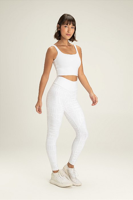 LEGGING LIVE M WHITE BLUR