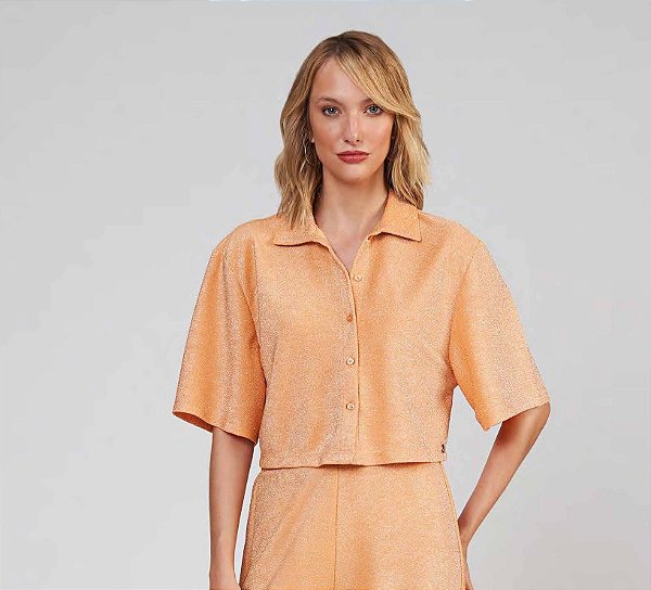 CAMISA FASHION ACOSTAMENTO FEM MC TANGERINA P