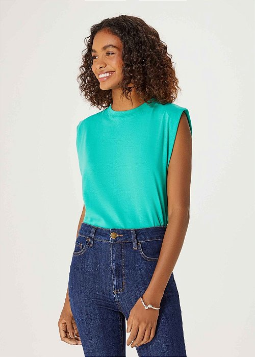 REGATA FEM MUSCLE TEE HERING BASIC VERDE P