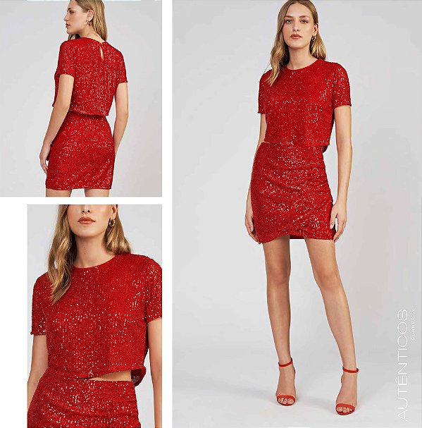 BLUSA FASHION ACOSTAMENTO FEM MC HIGH RED GG