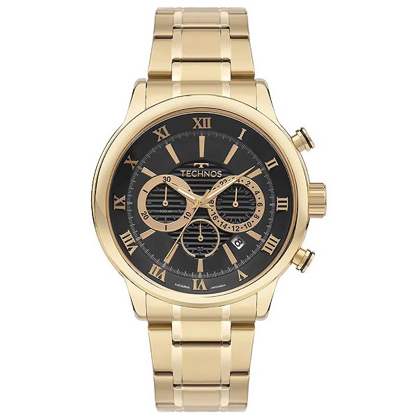 RELOGIO MASC TECHNOS GRANDTECH DOURADO