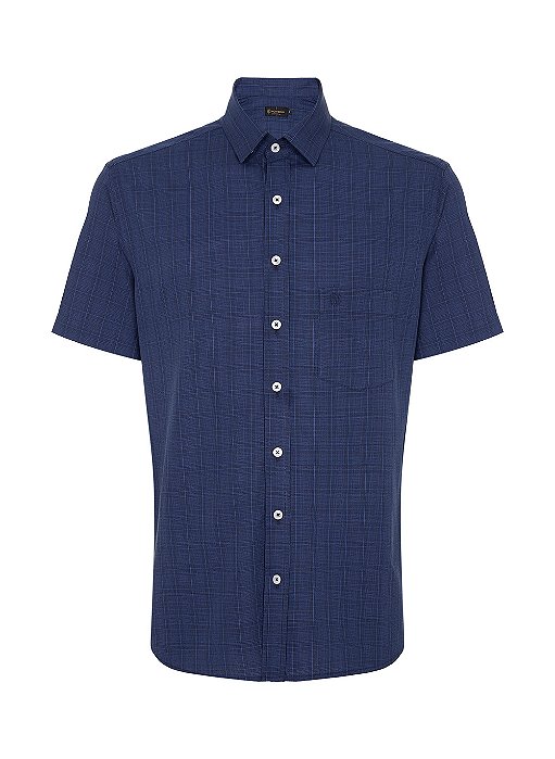 CAMISA INDIVIDUAL MC MARCELO COMFORT FIT - AZUL MARINHO