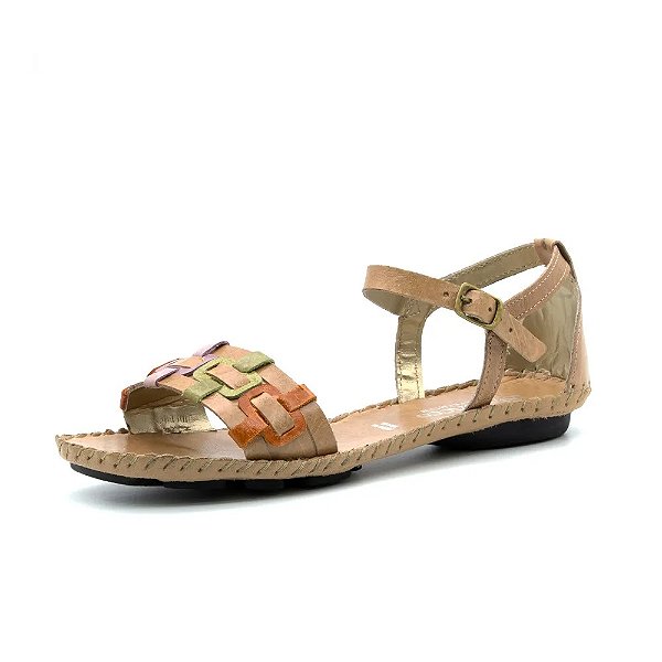 SANDALIA RASTEIRA ANDACCO JADE CRUSH CARAMELO