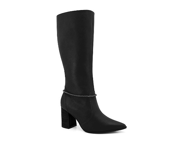 BOTA RAMARIM CANO LONGO PRETO C/CORDAO PRATA