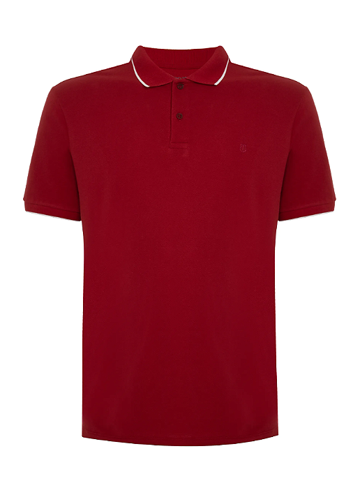 POLO MC INDIVIDUAL BASICO COMFORT FIT - VERMELHO ESCURO