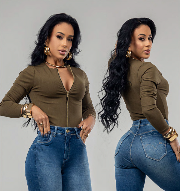 BLUSA SET OFF ML C/ ZIPER