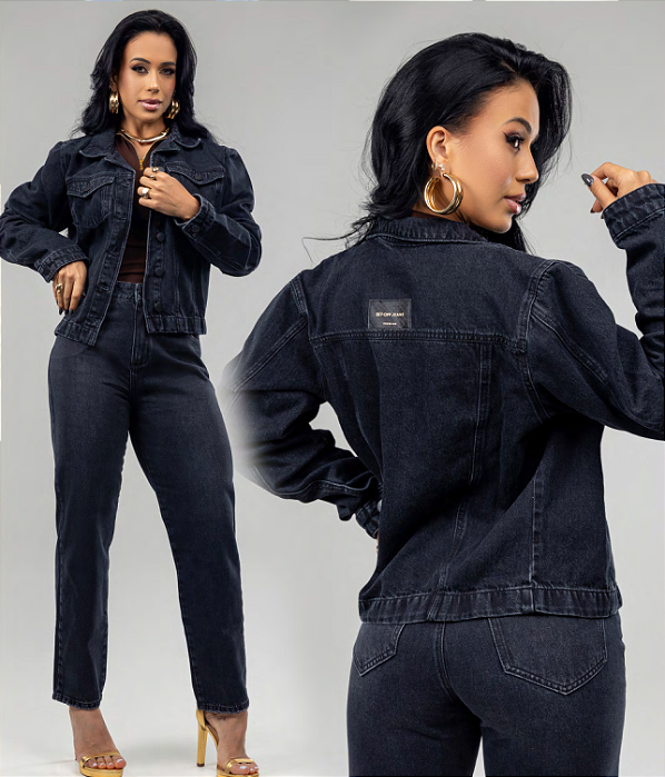 JAQUETA FEM SET OFF BLACK TRADICIONAL PP