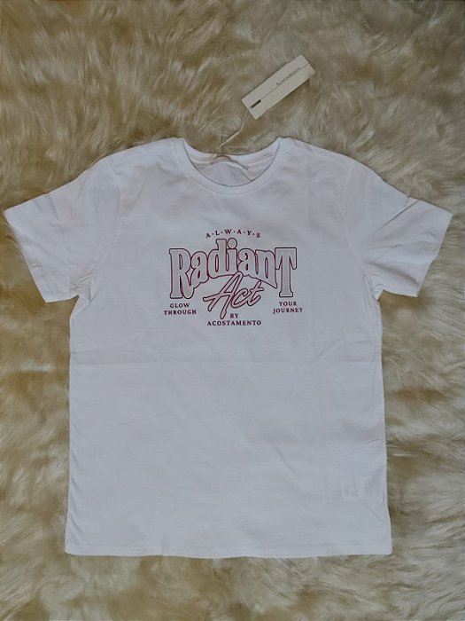 T-SHIRT MC FEM ACOSTAMENTO RELEVO OFF WHITE M