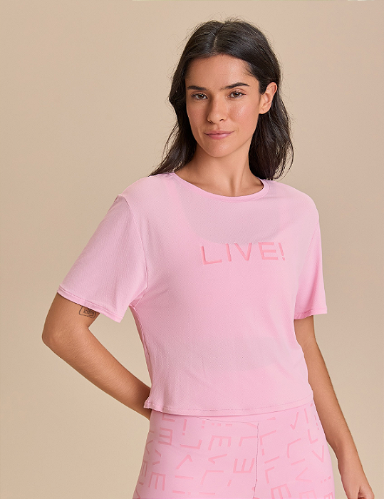 CAMISETA CROPPED LIVE COMFORT - P - LULLABY