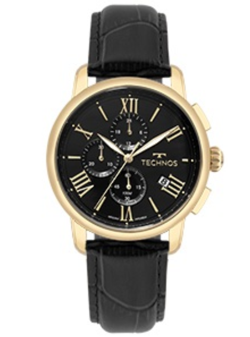 RELOGIO MASC TECHNOS CLASSIC GRANDTECH COURO