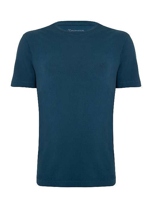 T-SHIRT MC INDIVIDUAL BASICA COMFORT FIT - AZUL MARINHO