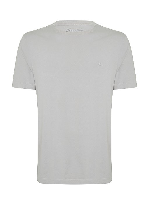 T-SHIRT MC INDIVIDUAL BASICA SLIM FIT - BEGE CLARO