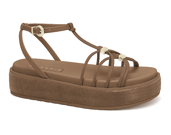 SANDALIA PAPETE RAMARIM FLATFORM NAPA BLESS CACAU