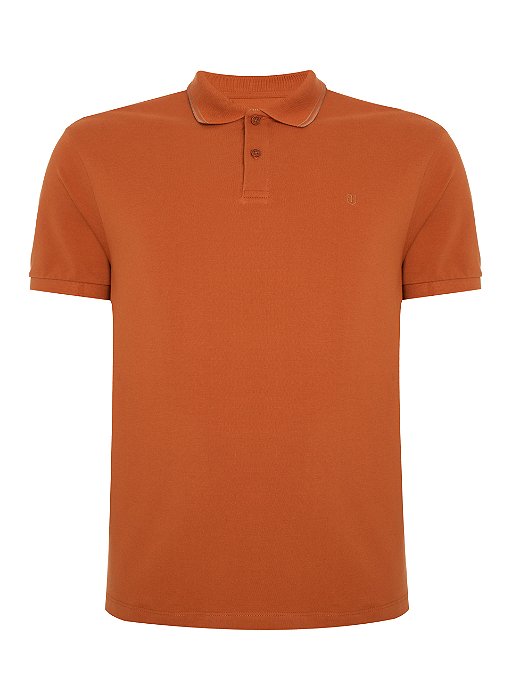 POLO MC INDIVIDUAL BASICA SLIM FIT - LARANJA MEDIO