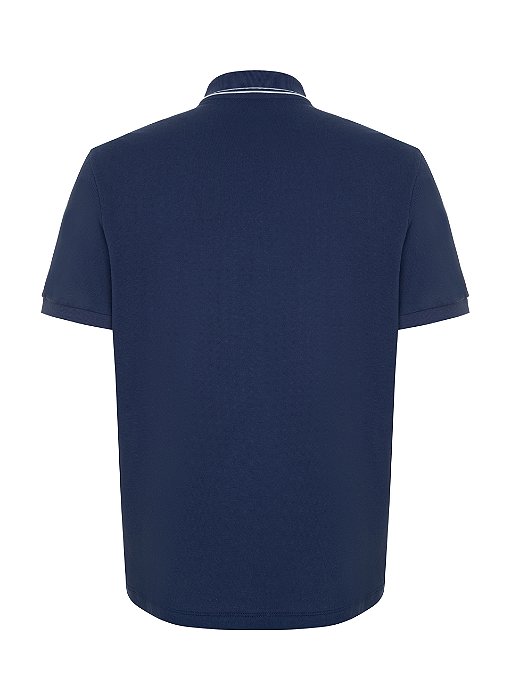POLO MC INDIVIDUAL BASICA SLIM FIT - AZUL ESCURO