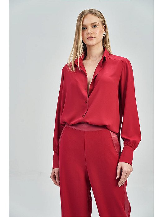 CAMISA ML FEM ACOSTAMENTO 40 CRANBERRY