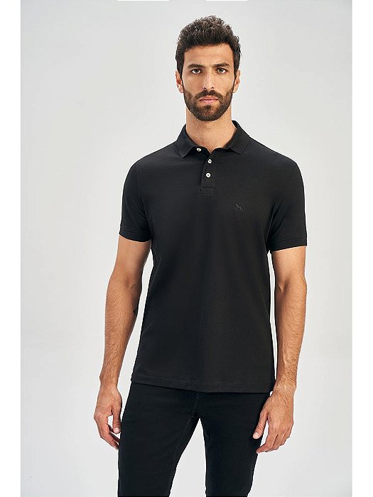 POLO MC MASC ACOSTAMENTO ELASTANO G PRETO