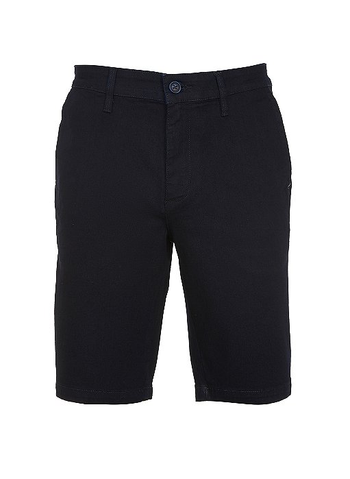 BERMUDA MASC INDIVIDUAL BOTTONS CURTOS - JEANS ESCURO