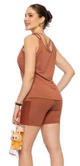 SHORT DI PAULA GORETE 130687 MARROM CONHAQUE G