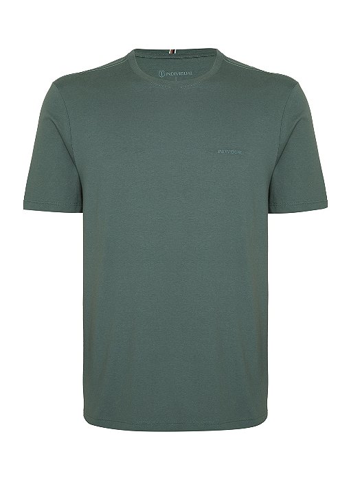 T-SHIRT MC INDIVIDUAL COMFORT FIT SILK RELEVO - VERDE MEDIO