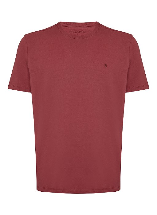 T SHIRT MC INDIVIDUAL BASICA COMFORT FIT - VERMELHO ESCURO