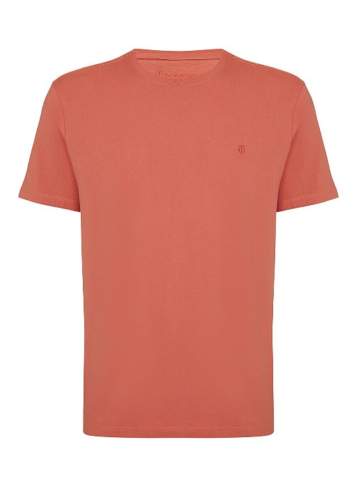 T SHIRT MC INDIVIDUAL BASICA SLIM FIT - LARANJA ESCURO