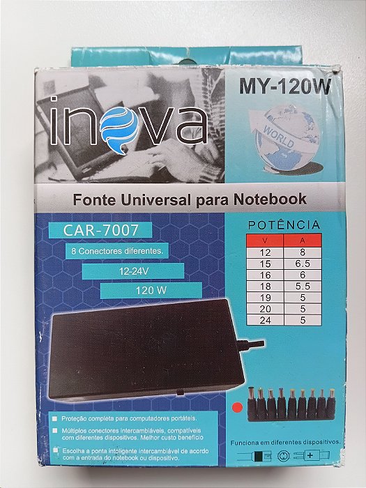 Carregador Universal Inova MY-120W para Notebook