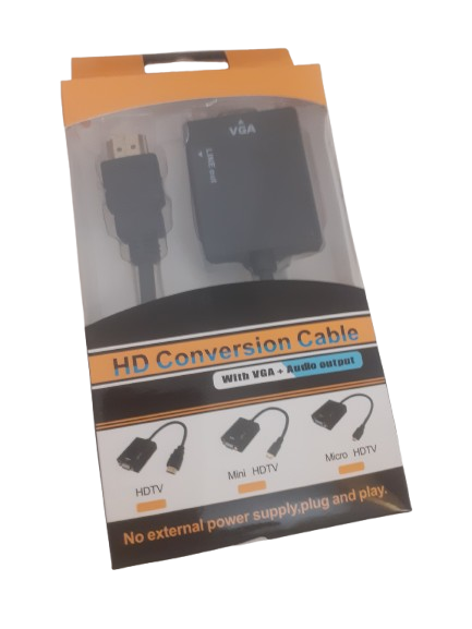 Conversor HDMI para VGA com Saída de Áudio