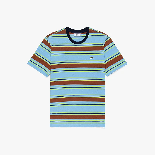 CAMISETA LISTRADA EM ALGODÃO
