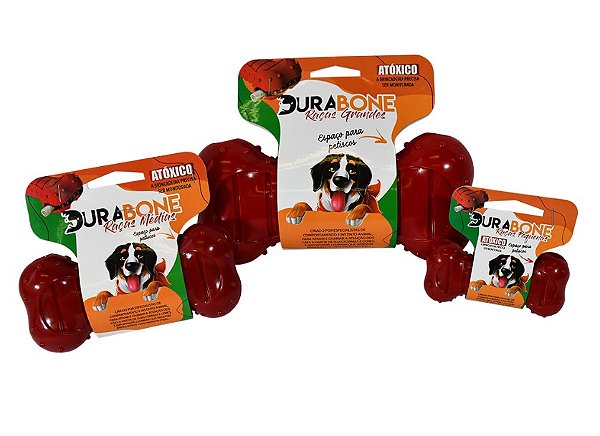 Brinquedo para Cachorro osso DuraBone Vermelho - Petvipi
