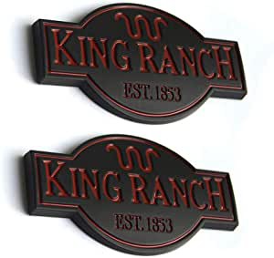 EMBLEMA - KING RANCH - LOGO - PRETO/VERMELHO