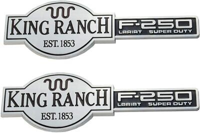 Emblema - King Ranch - F-250 - Lariat - Super Duty - Cromado