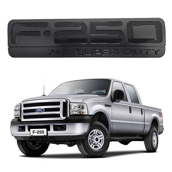 Emblema - F-250 - XLT Super Duty - Preto