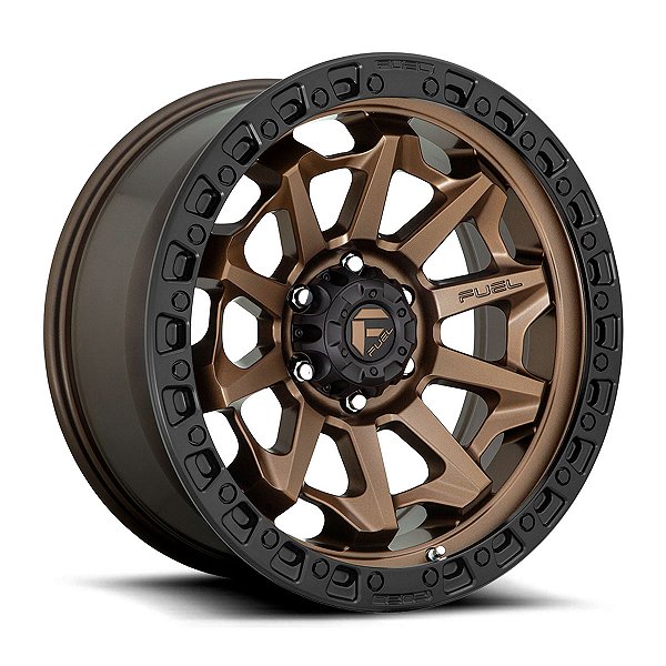 Jogo de Rodas Fuel Covert D696 17x9 8x165.1 +1MM Bronze Com Preta
