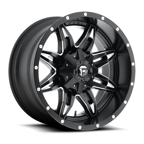 Jogo de Rodas Fuel Lethal D567 20x10 8x165.1 -12MM Preto Fresado